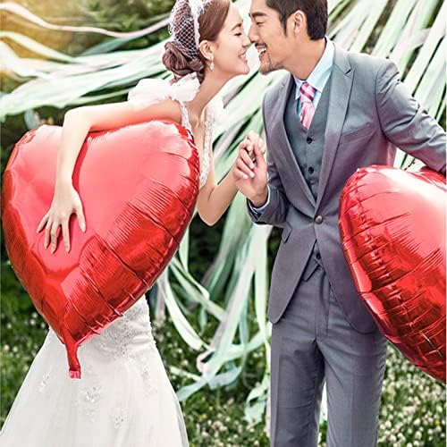 Soochat 32Inch Денот на Вљубените Срцето Балони | ЉУБОВ Балони | Романтична Големо Срце фолија Балони за Денот на Вљубените Свадба