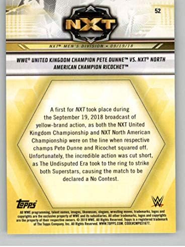 2019 Topps WWE NXT 52 Пит Dunne Борење Трговски Картичка
