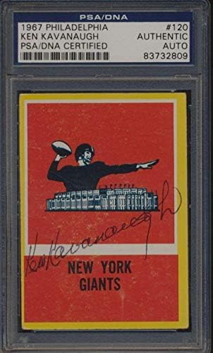 120 Њујорк Гиганти - 1967 Филаделфија Фудбал Картички (Ѕвезда) Оценување На Авто - Autographed Топки