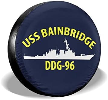 OnlyZhao USS Bainbridge Ddg-96 Резервни Гуми Тркало Покрива Автомобил Камион SUV Camper Одговара за Jeep Wrangler Сахара