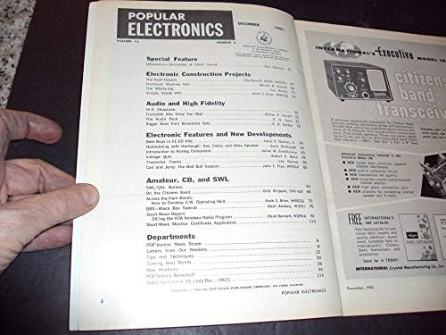 Популарната Електроника Декември 1961 Година Се Изгради Радио Transceiver, Ултразвукови Почиста