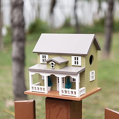 Модерен Дом Отворено Дрвени Birdhouse (Викторија Мов Зелена)