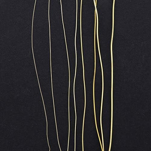 F Fityle Златна Боја Beading String Нишка 1 Влакно Бакарна Жица за Изработка на Накит - 0.25 mm
