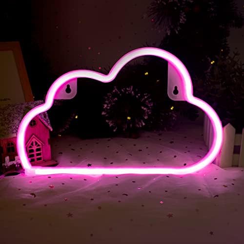 LED Облак Неонски Знаци за Ѕид Оркестарот,USB или Батеријата Неонски Знак за Спалната соба,Неонски Светла за Девојки, светне Знак