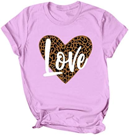Пан Hui Жените Plaid Срцето Печати Графички Т-Маици Женска Денот на Вљубените Кратко Sleeve Tees Блузи за Подарок Сопруга Т-Маица
