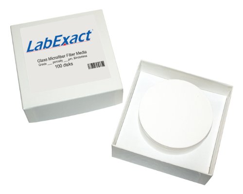 LabExact 1200020 Одделение AE Стакло Микрофибер Филтер, Binderless Borosilicate Стакло, 1.0 µm, 9.0 cm (Пакување од 100)