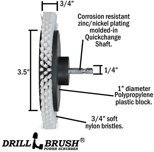 Вежба Четка Моќност Scrubber од страна на Корисни Производи - Drillbrush Автомобилската Работ Четка за Полнење со Проширена Долго