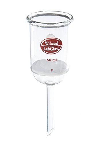 Wilmad-LabGlass LG-7080-168 Buchner Филтер Инка со Fritted Пршлен, 60mL, 40mmD Пршлен, парична Казна Порозност