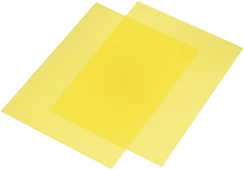 MECCANIXITY Гел Филтер ПВЦ Лист 297x210mm 11.7 од 8.3 Инчен Clear Жолта за Фото Студио, Пакет на 9
