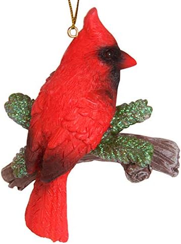 CCOQUS Кардинал Птица Figurine Виси Елка Украси (Зелен)
