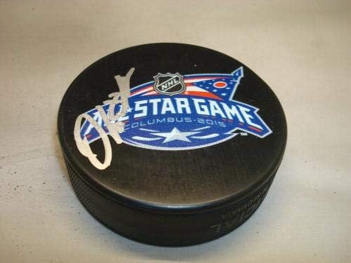 Оливер Ekman-Larsson Потпишан 2015 Година Сите Ѕвезда Игра Хокеј дух пакостник Autographed 1А - Autographed NHL Пакови