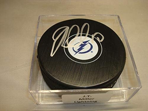 JT Милер Потпиша Тампа Беј Молња Хокеј дух пакостник Autographed 1B - Autographed NHL Пакови