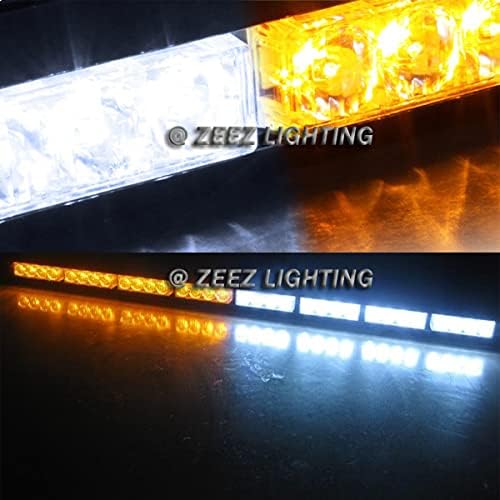 ZEEZ Светилник - 32 LED Сообраќај Советник неутрална Флеш Strobe Светилник на Светлина Бар Автомобил, Камион - Килибар & Бело