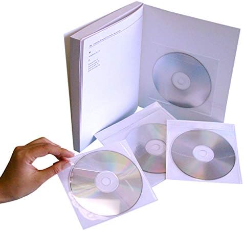 Univenture Лепило CD | DVD Ракав, 5.25 x 5, Без Дупки - Кутија од 1000