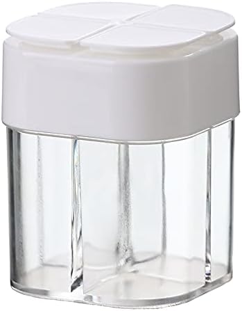 XIOASI Пластични Зачин Shaker Тегли, 4 во 1 Транспарентни Зачин Shaker со Капак Преносни Леќата Складирање Сад за Домашна Кујна за