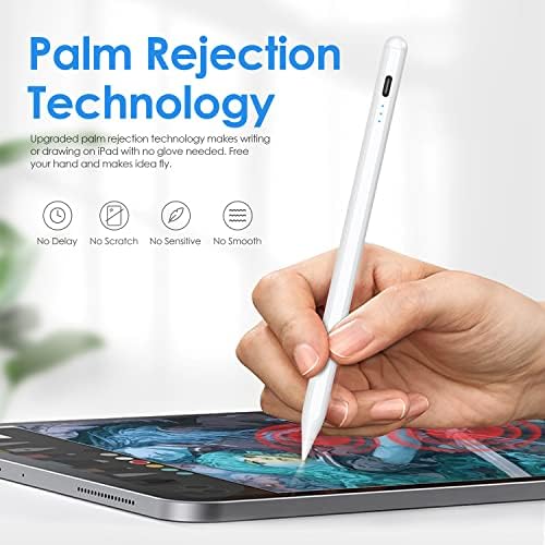 Перо Пенкало за iPad со Дланка Одбивање, iPad Молив за iPad Про 2021 11/12.9 Инчи(2018-2021), iPad 8 Генерација, iPad 7/6, iPad Воздухот