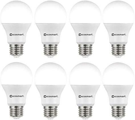 Ecosmart LED Dimmable 75-Вати бел ден Сијалица, 1155-Лумен, 5000K, A19, E26 База (8-Pack)