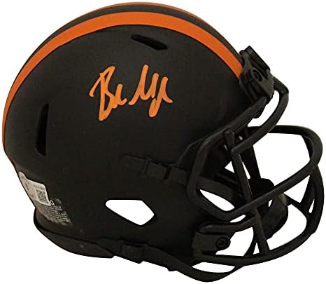 Бејкер Mayfield Autographed Кливленд Browns Eclipse Мини Шлем БАС