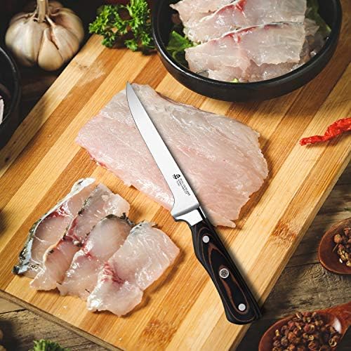 TUO Boning Нож-5.5 инчен Флексибилни Филе Нож Мали Кујнски Нож-германски Нерѓосувачки Челик Риба Филе, Нож-G10 Ергономски се Справи