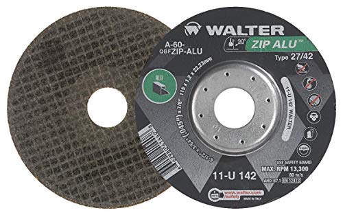 Валтер 11U042 ZIP АЛУ Брзо и Бесплатно Исклучување Тркало - [Пакет на 25] А-60-ZIP-АЛУ Ронки, 4-1/2 во. Абразивен за Брзо Сечење.