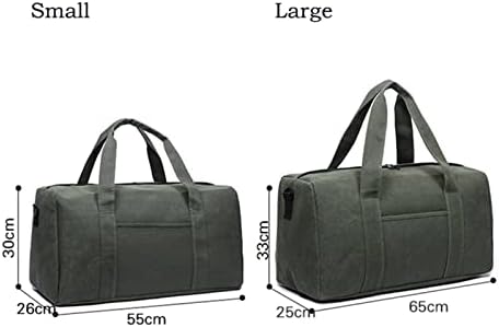 ZZZYW Мода Обичните Платно Мажите Чанти Дами Викенд Отворено Патни Торби со Голем Капацитет Багаж Кеси (Боја : Црна-Large, Големина
