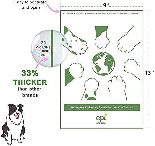 Куче Кеси за измет, Compostable, Екстра Дебели и цврсти Измет Кеси за Кучиња, Гарантира Течење-доказ, Biodegradable Милениче